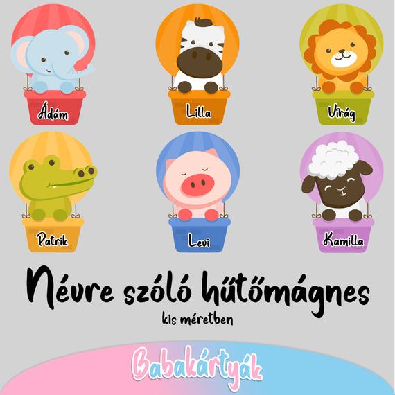 Névre szóló hűtőmágnes (kis méretben)